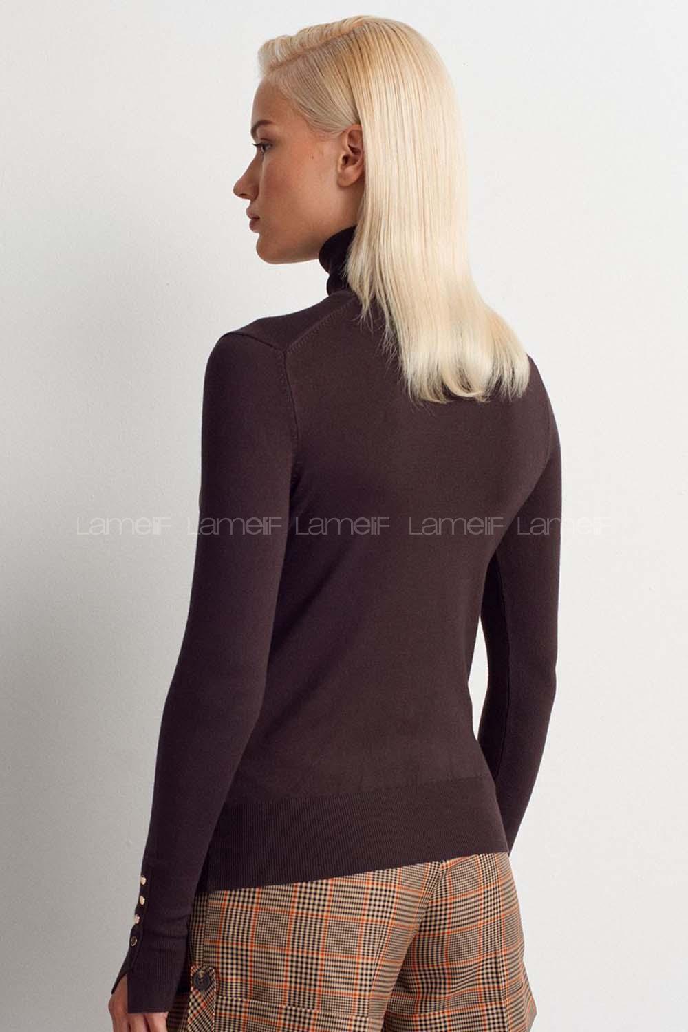 Dark Brown Crew Neck Knitwear