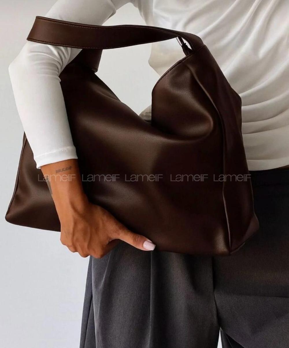 Lamelif Kadın Tek Saplı Omuz Çantası Tiger