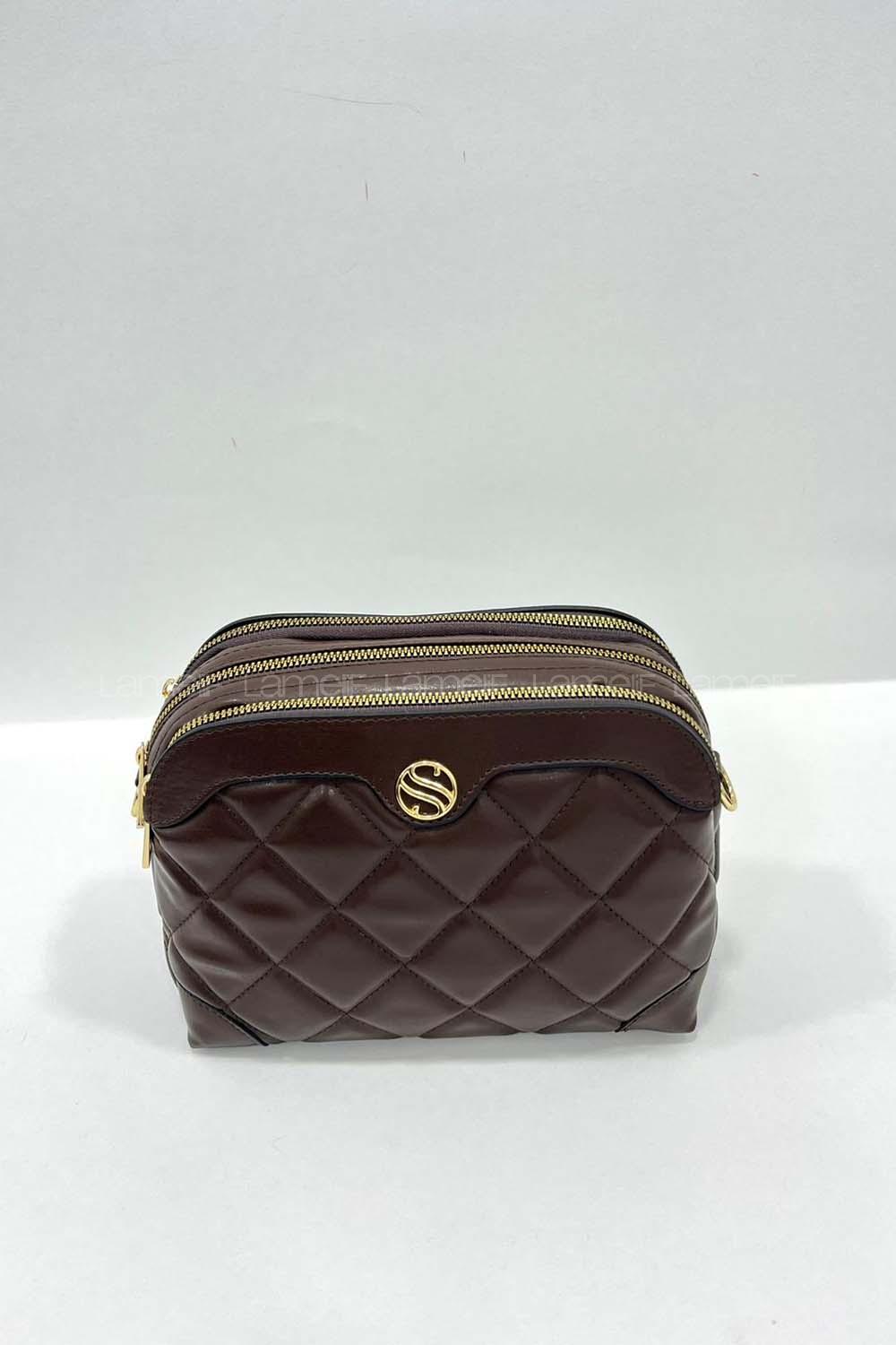 Lamelif Lamelif San Morris Çapraz Askılı Çok Bölmeli Omuz ve Çapraz Kapitone Kadın Çanta