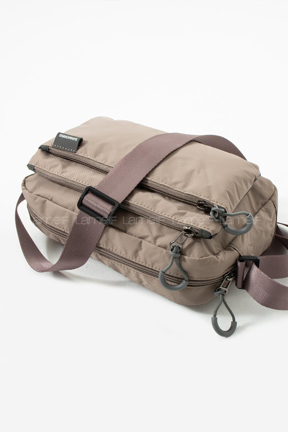 Lamelif San Morris Kadın 3 Gözlü Paraşüt Kumaş Ayarlanabilir Çapraz Askılı Çanta