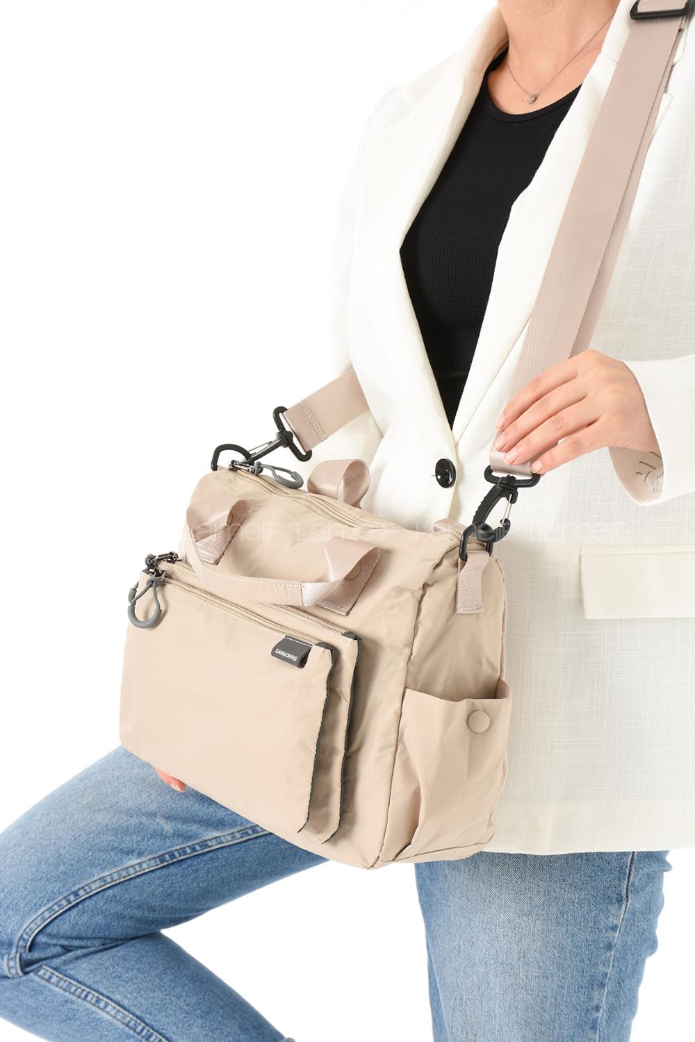 Lamelif San Morris Kadın 4 Bölmeli Krinkıl Kumaş Ayarlanabilir Çapraz Askılı El Ve Omuz Çantası