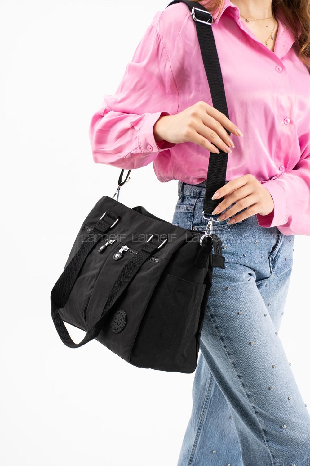 Lamelif San Morris Kadın Siyah Çapraz Ve Omuz Askılı Çanta