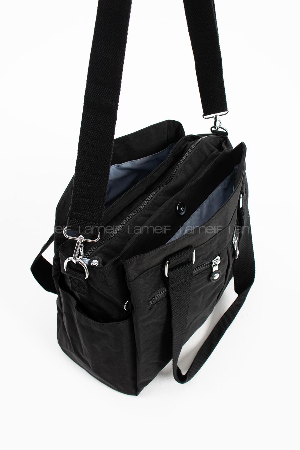 Lamelif San Morris Kadın Siyah Çapraz Ve Omuz Askılı Çanta