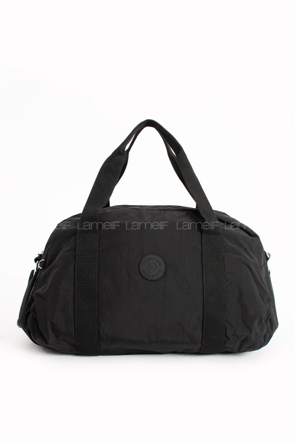 Lamelif San Morris Unisex Büyük Boy Krinkıl Kumaş Çapraz Askılı Spor ve Seyahat Çantası