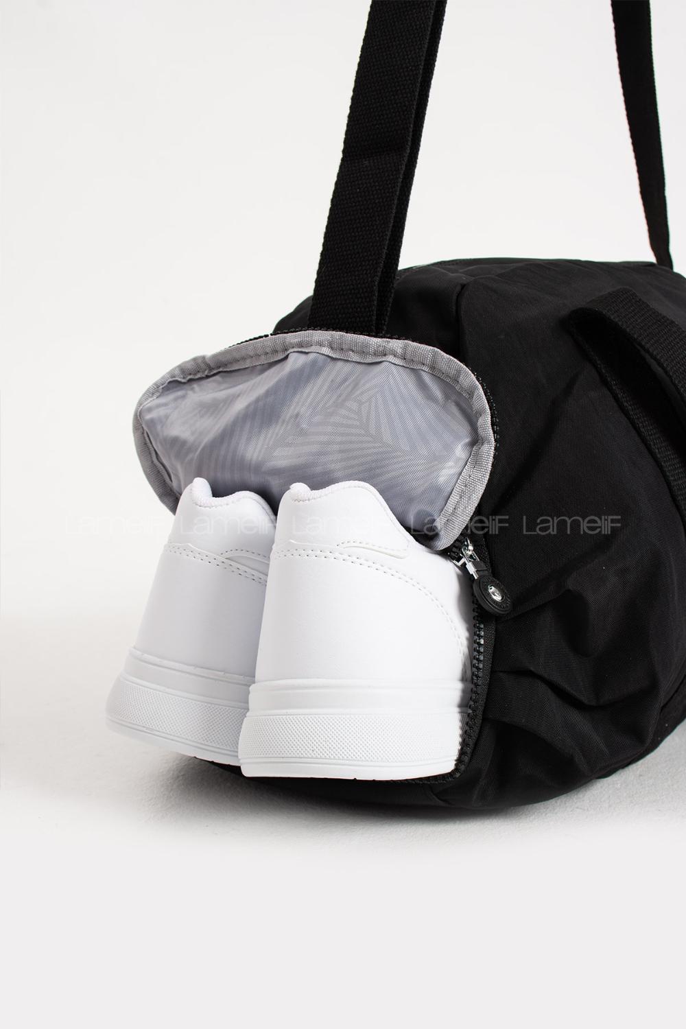 Lamelif San Morris Unisex Büyük Boy Krinkıl Kumaş Çapraz Askılı Spor ve Seyahat Çantası