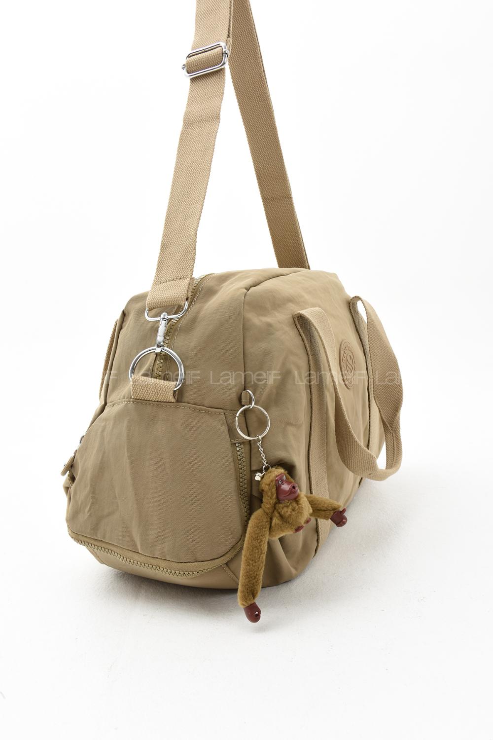 Lamelif San Morris Unisex Büyük Boy Krinkıl Kumaş Çapraz Askılı Spor ve Seyahat Çantası