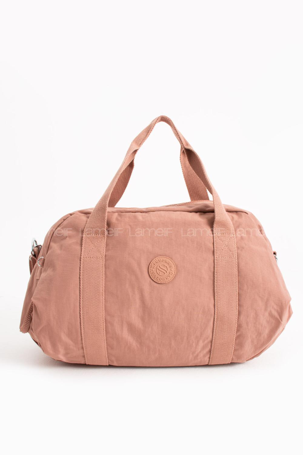 Lamelif San Morris Unisex Büyük Boy Krinkıl Kumaş Çapraz Askılı Spor ve Seyahat Çantası