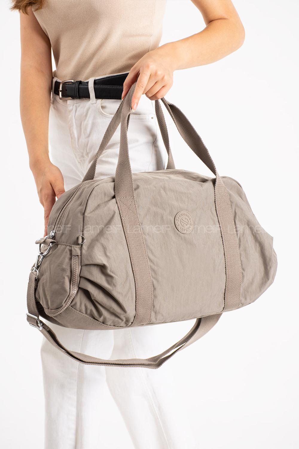 Lamelif San Morris Unisex Büyük Boy Krinkıl Kumaş Çapraz Askılı Spor ve Seyahat Çantası