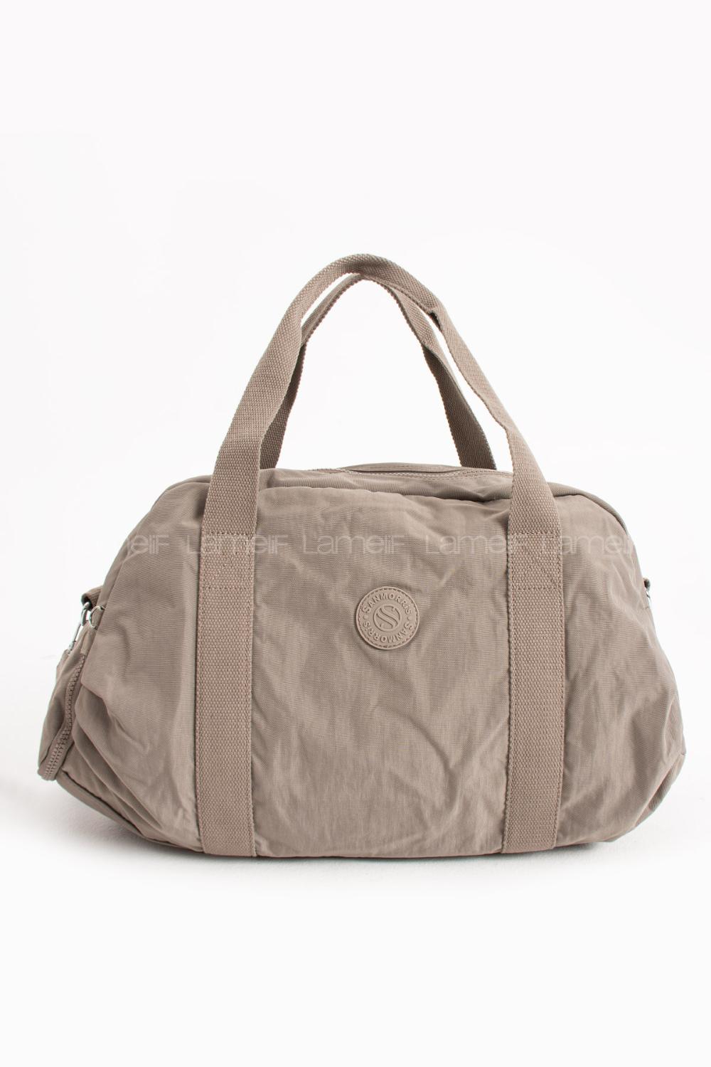 Lamelif San Morris Unisex Büyük Boy Krinkıl Kumaş Çapraz Askılı Spor ve Seyahat Çantası