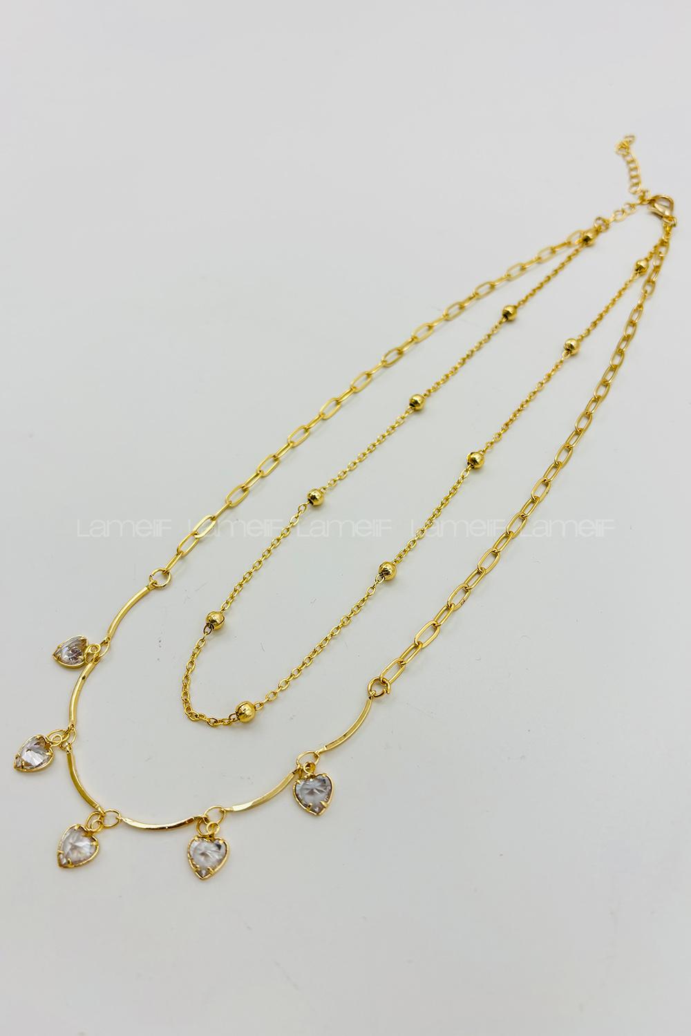 Gold Gold Straight Necklace