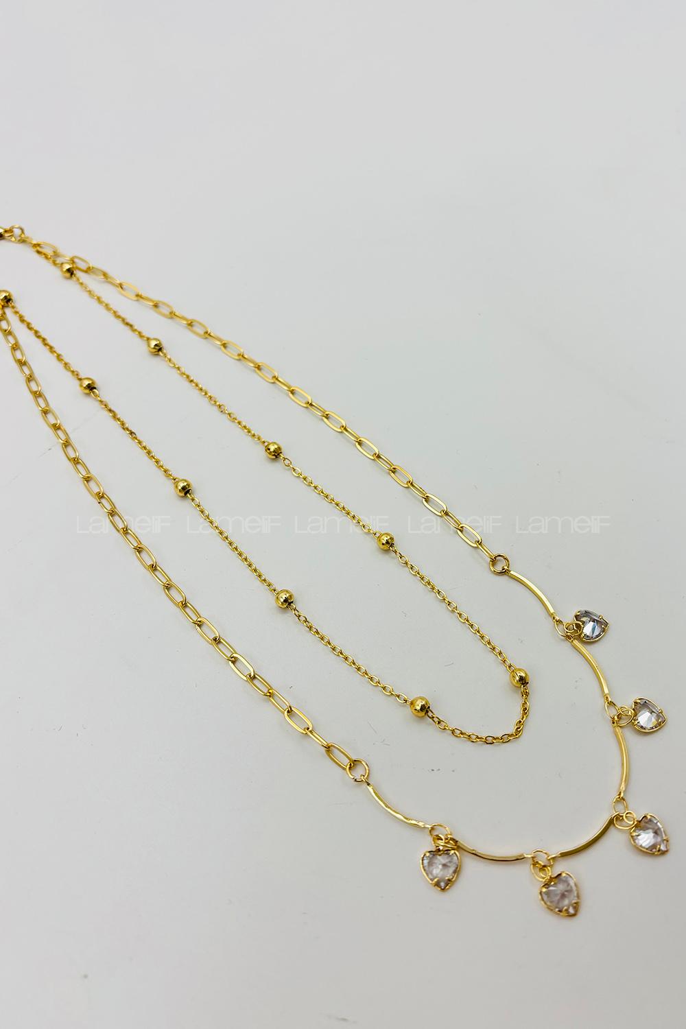 Gold Gold Straight Necklace