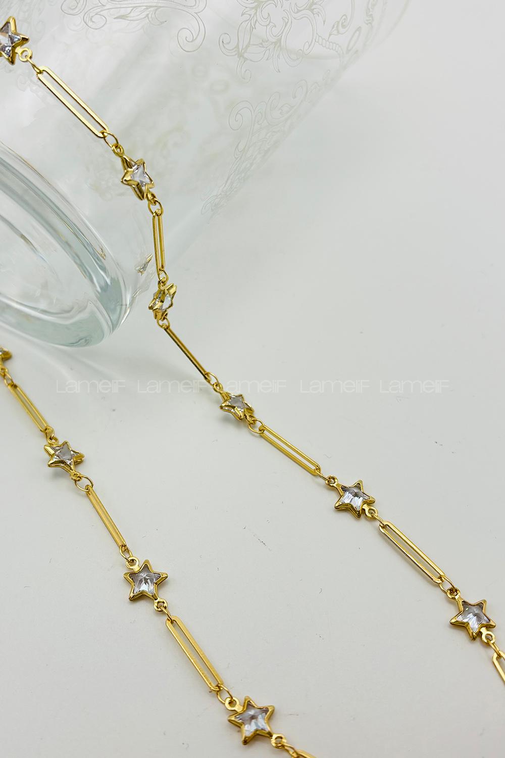 Gold Gold Straight Necklace