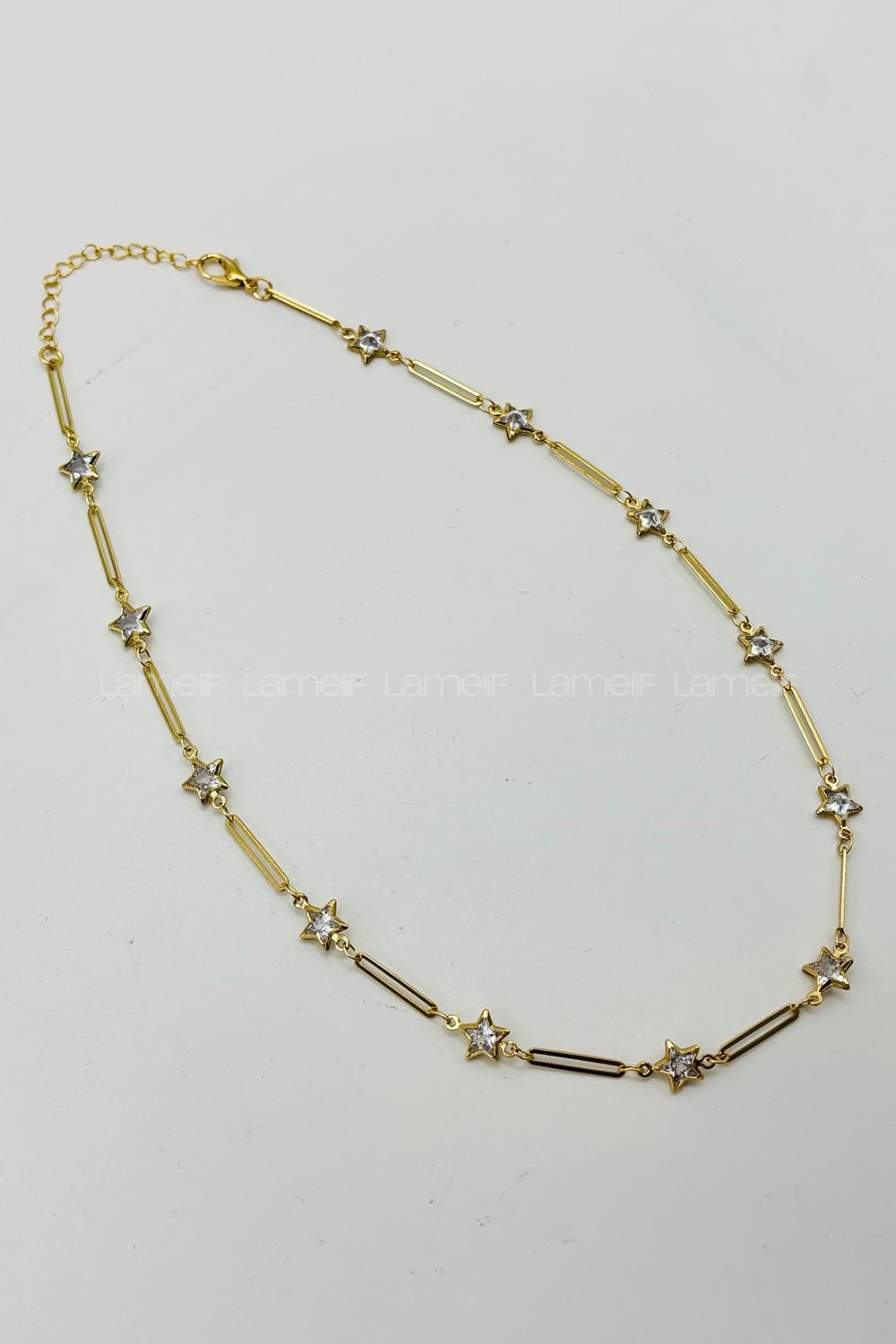 Gold Gold Straight Necklace