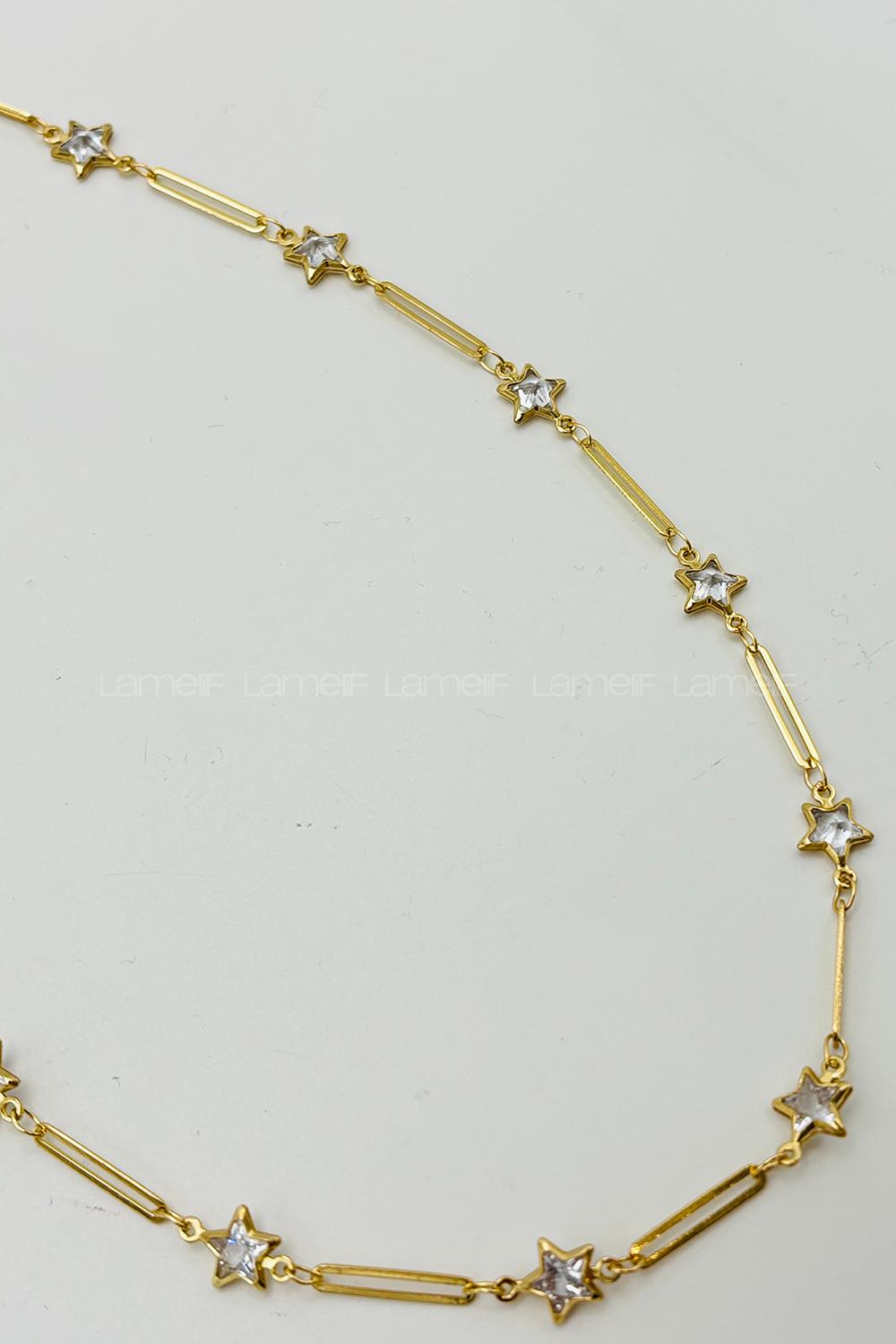Gold Gold Straight Necklace