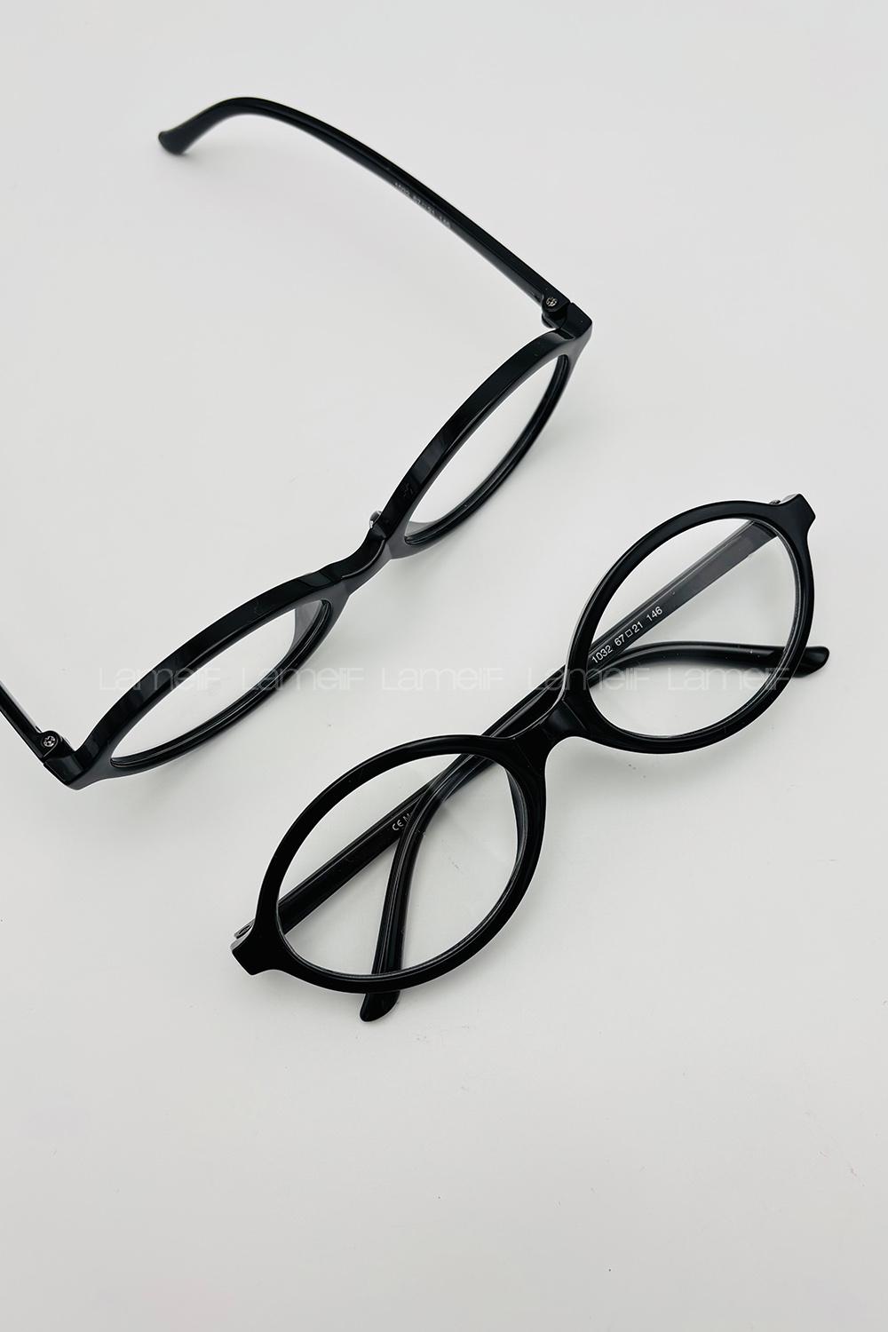 Lamelif Alyy Siyah Çerçeve Şeffaf Gözlük
