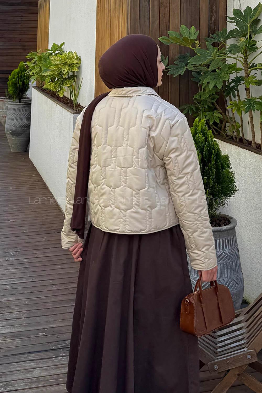 Stone Normal Neck Long Arm Polyester Jacket