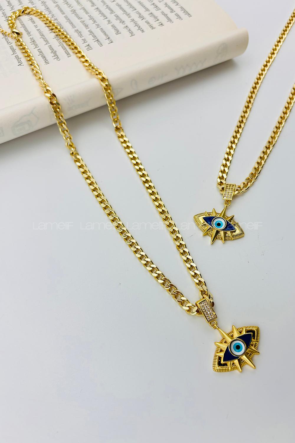 Lamelif Gold Nazar Kolye
