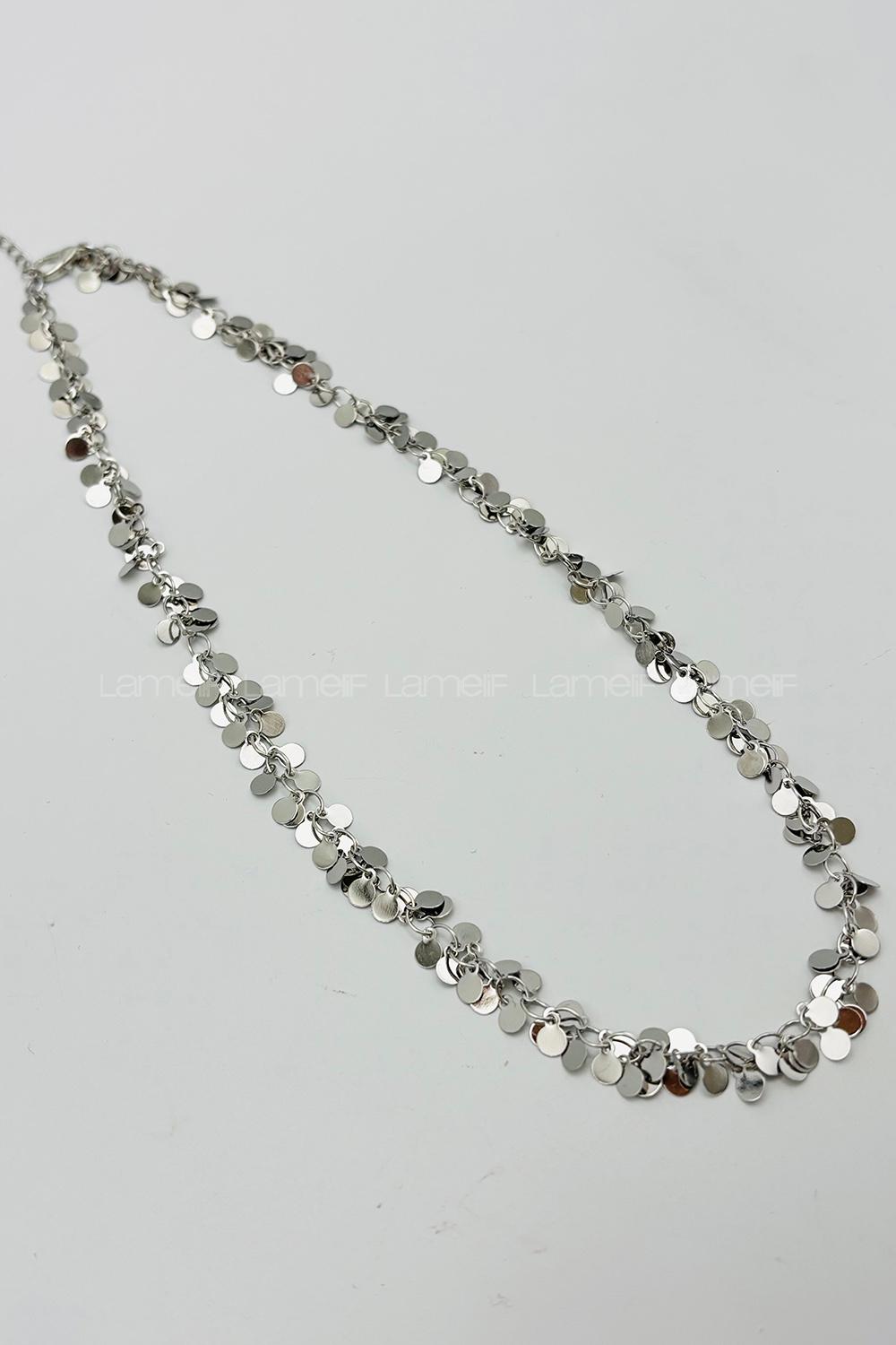 Silver Silver Straight Necklace