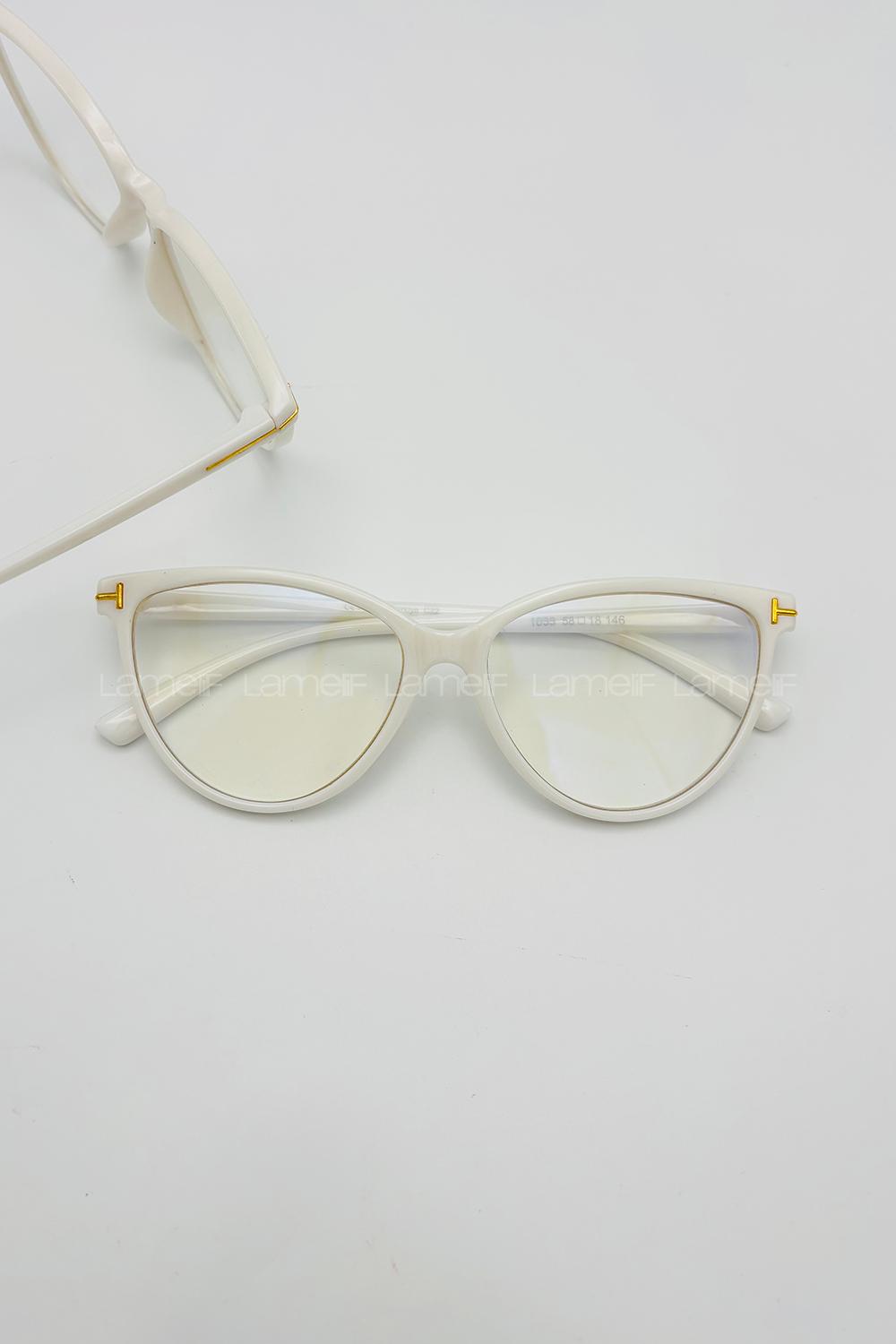 Lamelif Kedy Beyaz Çerçeve Şeffaf Gözlük