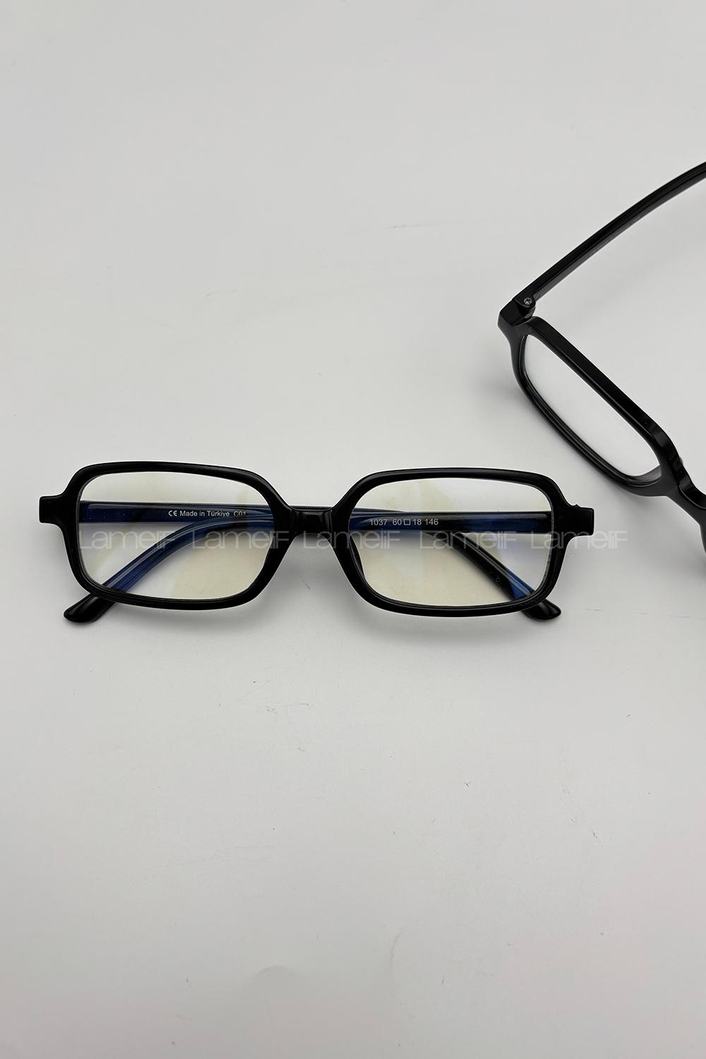 Lamelif Sisy Siyah Çerçeve Şeffaf Gözlük