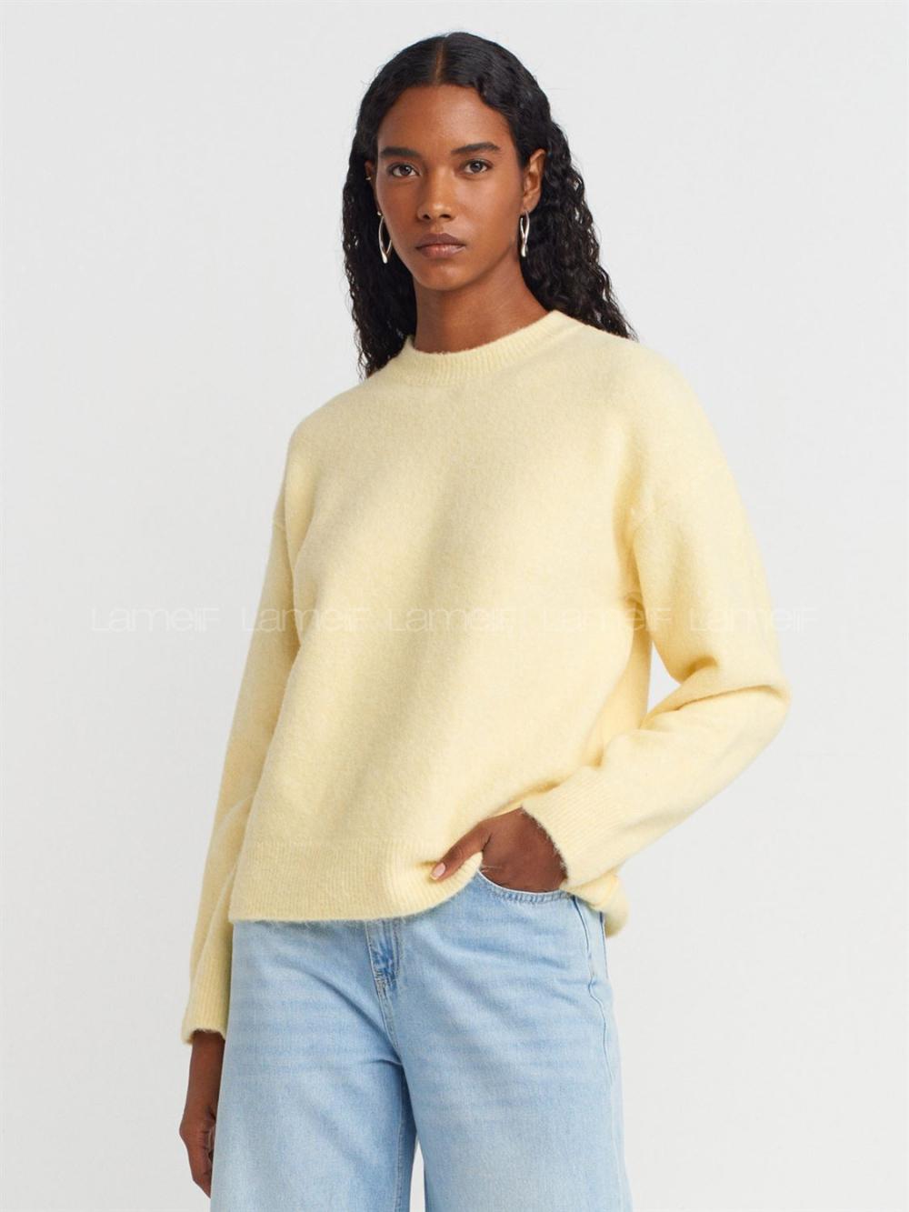Yellow-1 Crew Neck Jumper