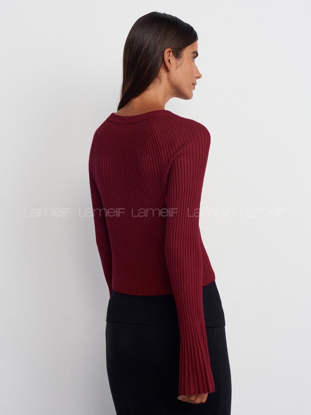 Claret Red Crew Neck Jumper