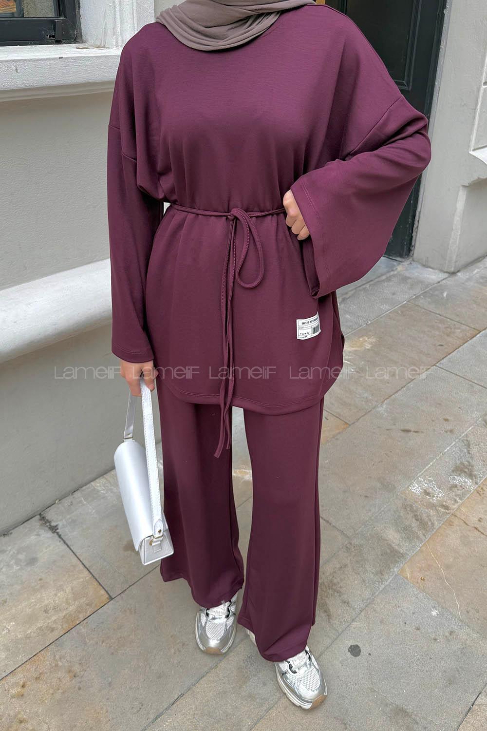 Lamelif Oysho Armalı İkili Takım Bordo