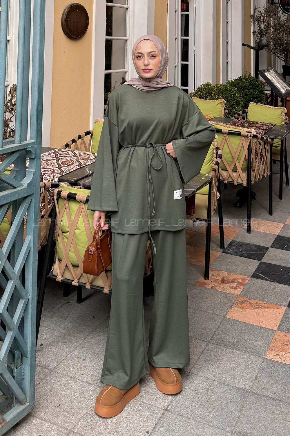 Lamelif Oysho Armalı İkili Takım Haki