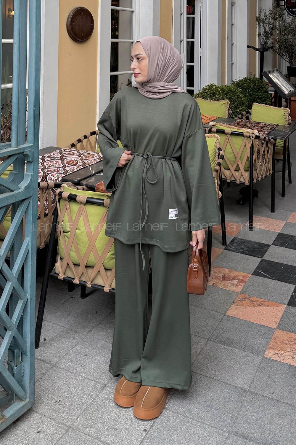 Lamelif Oysho Armalı İkili Takım Haki