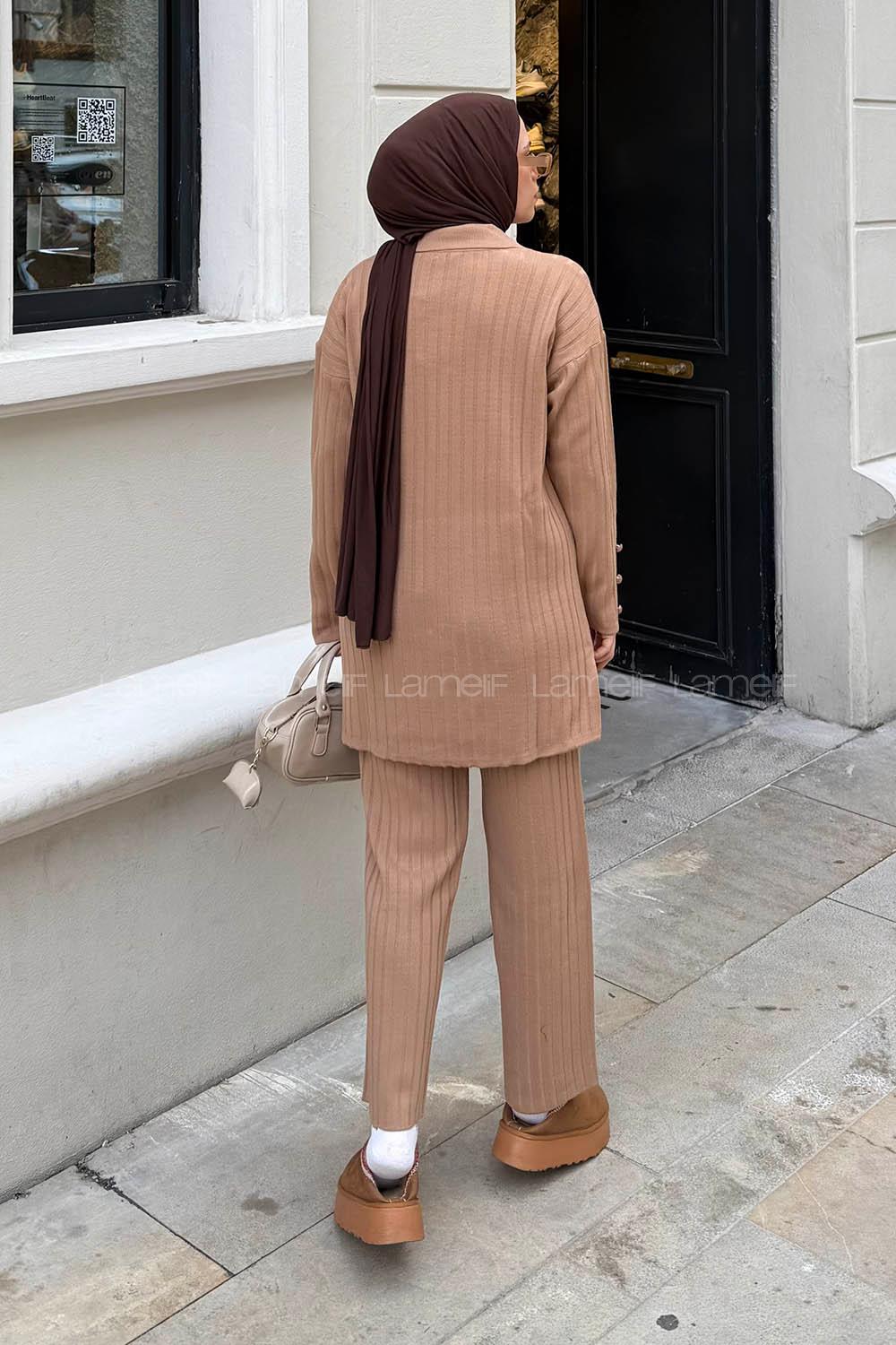 Lamelif Triko Takım Camel