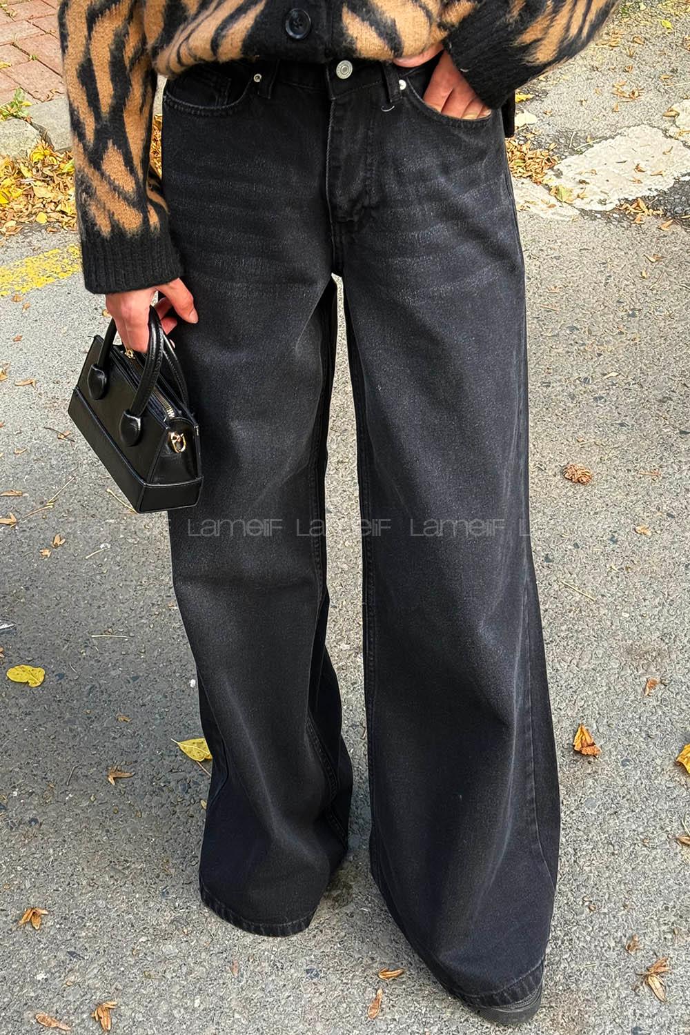 Smoked Denim Low Waisted Denim Pants