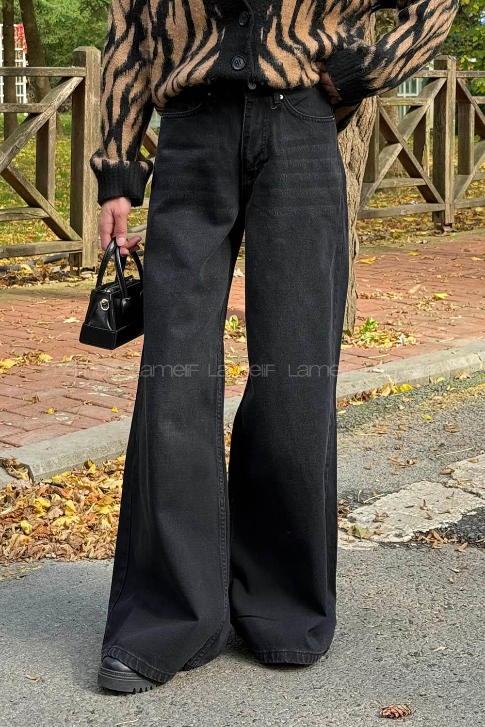 Smoked Denim Low Waisted Denim Pants