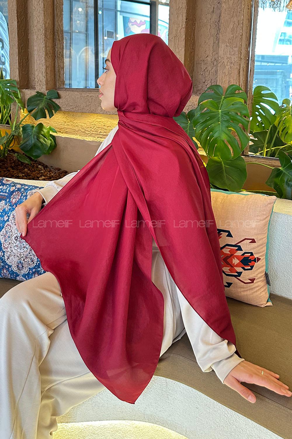 Lamelif Brisa Vual Şal Bordo