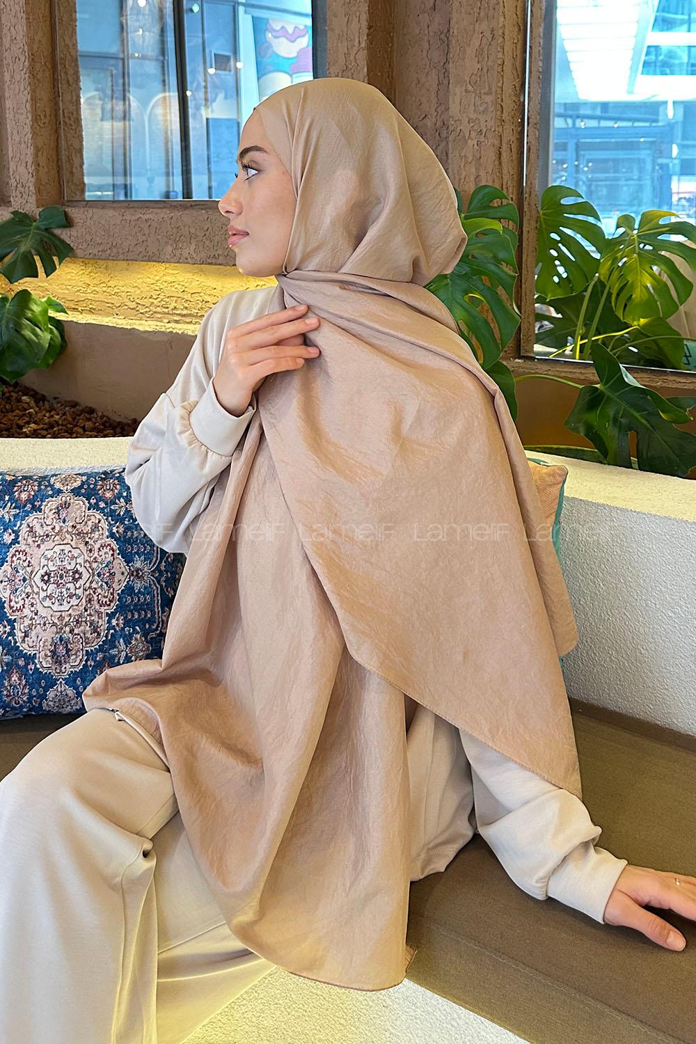 Lamelif Brisa Vual Şal Camel