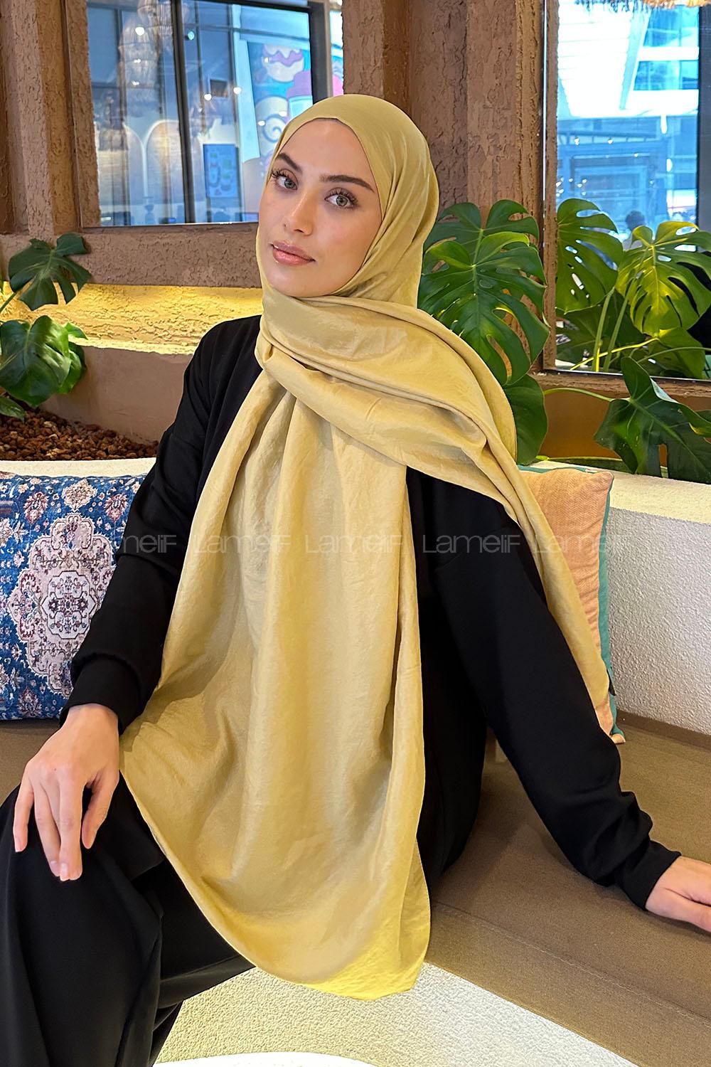 Lamelif Brisa Vual Şal Gold