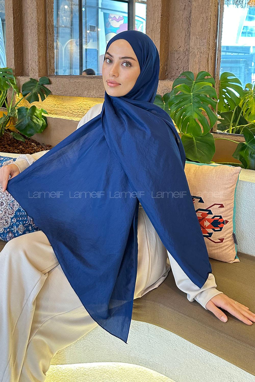 Lamelif Brisa Vual Şal İndigo