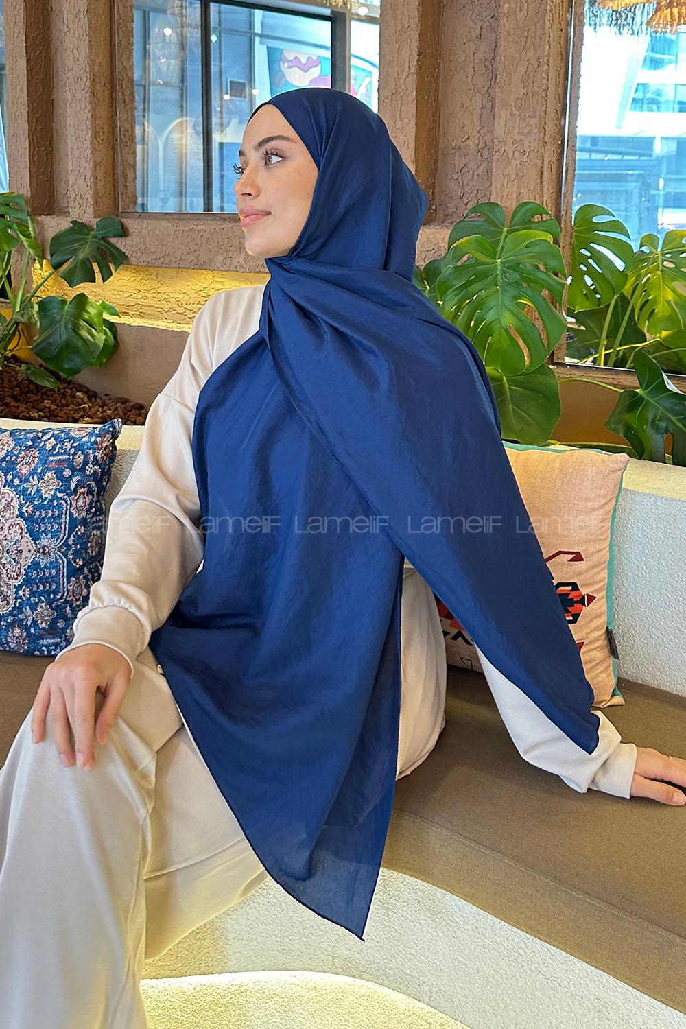 Lamelif Brisa Vual Şal İndigo