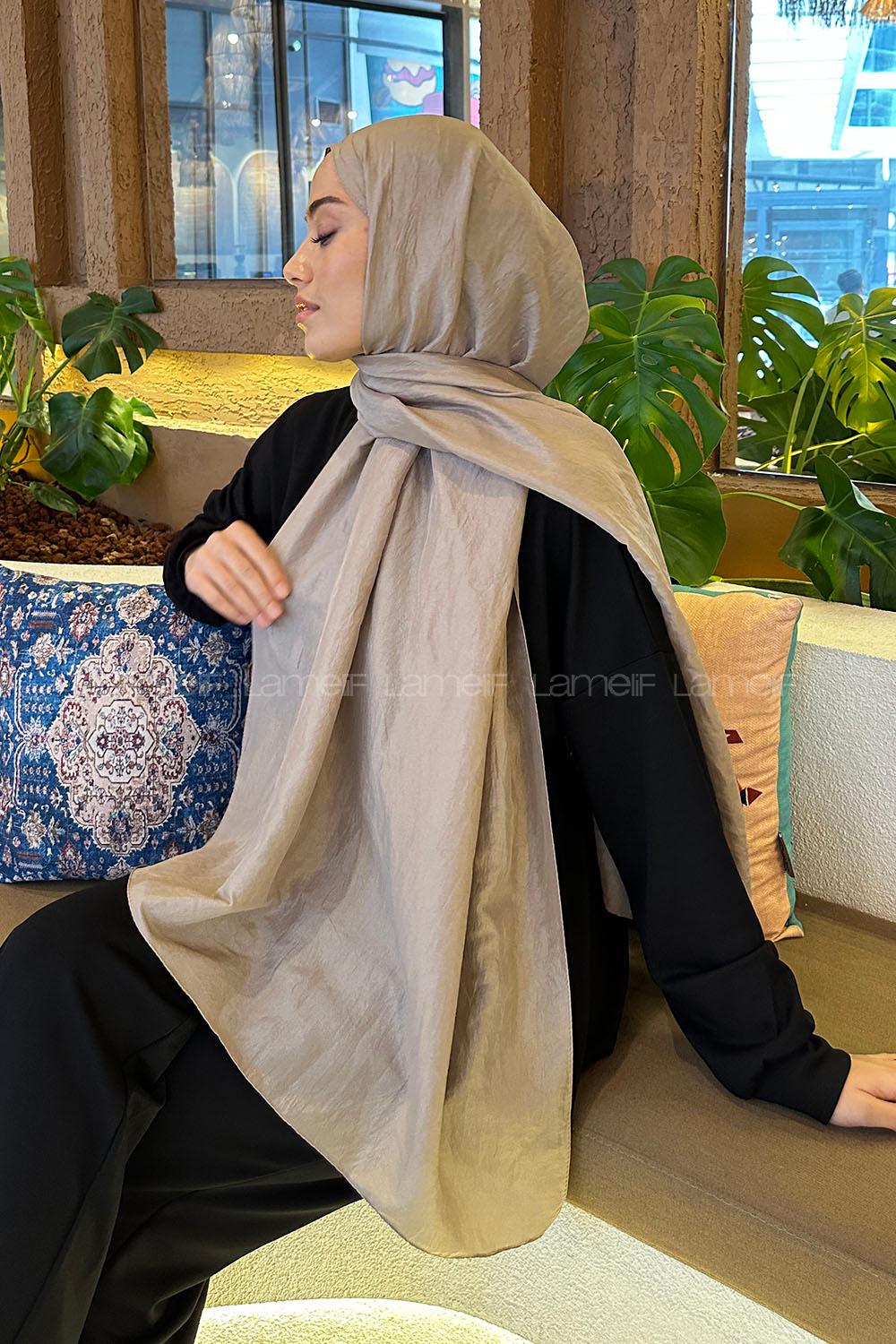 Lamelif Brisa Vual Şal Vizon