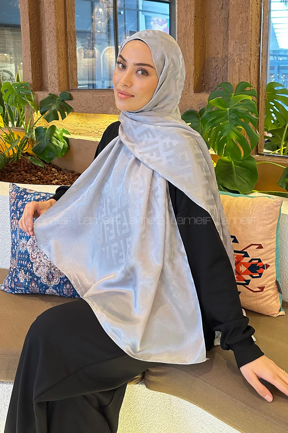 Lamelif F Desen Janjan Jakar Şal Gri