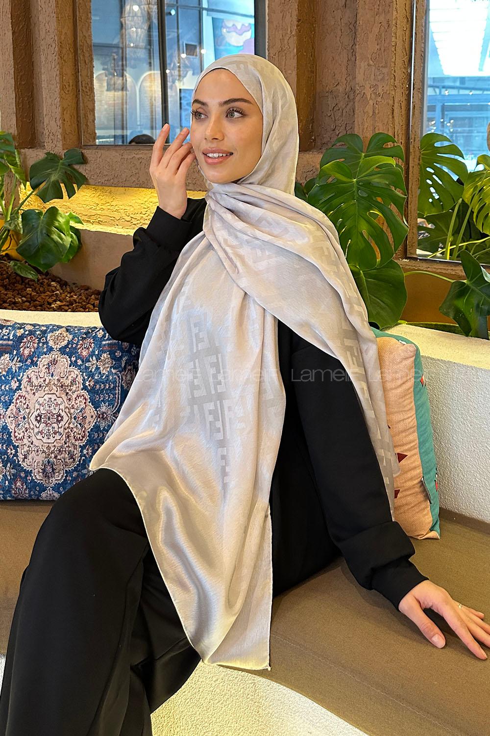 Lamelif F Desen Janjan Jakar Şal Vizon