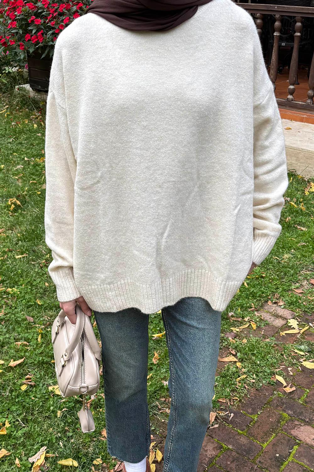 Lamelif Salaş Dokulu Kazak Natural