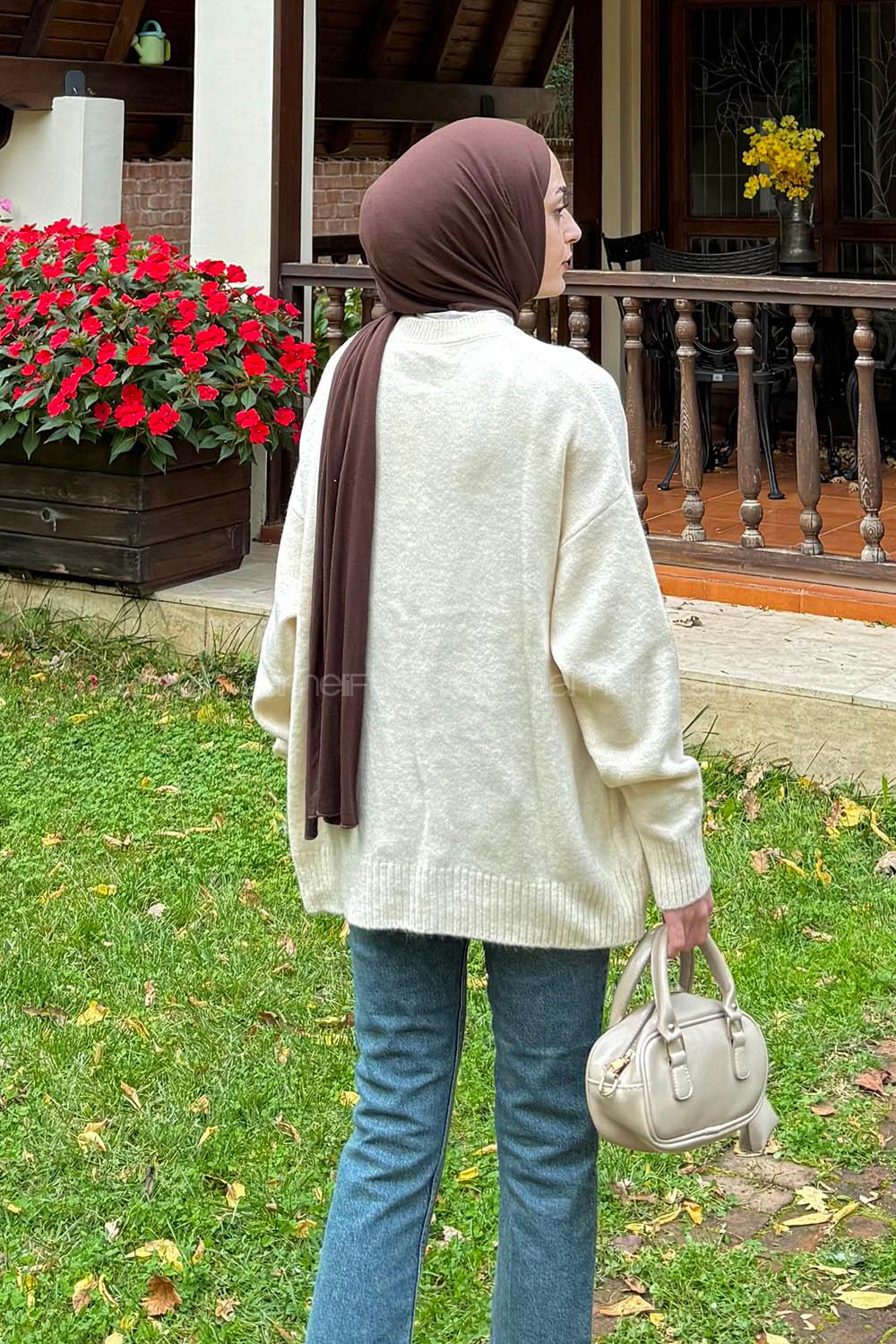 Lamelif Salaş Dokulu Kazak Natural