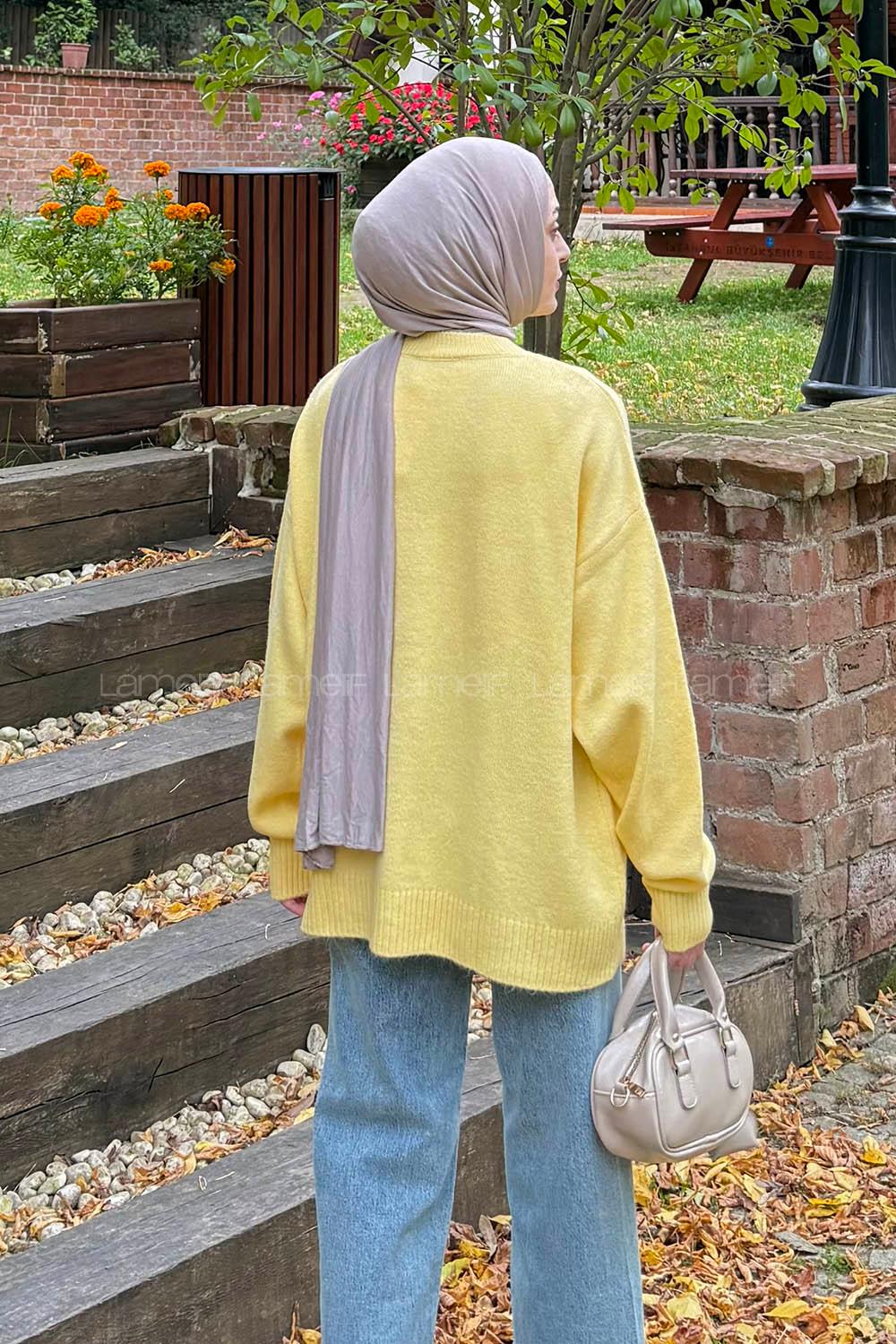 Yellow Crew Neck Long Arm Jumper