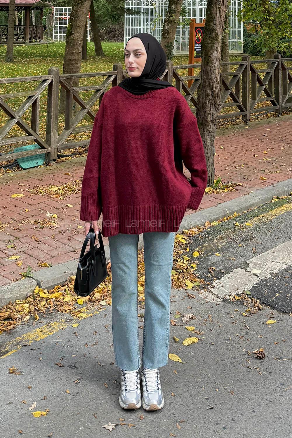 Lamelif Yumoş Kazak Bordo