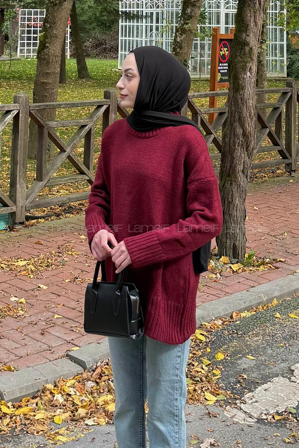 Lamelif Yumoş Kazak Bordo