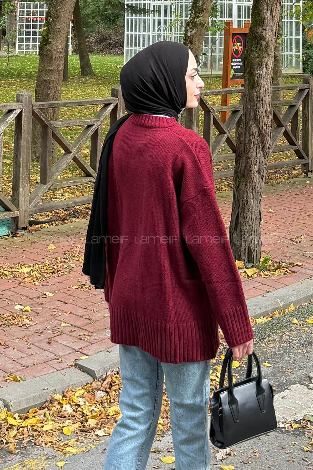 Lamelif Yumoş Kazak Bordo