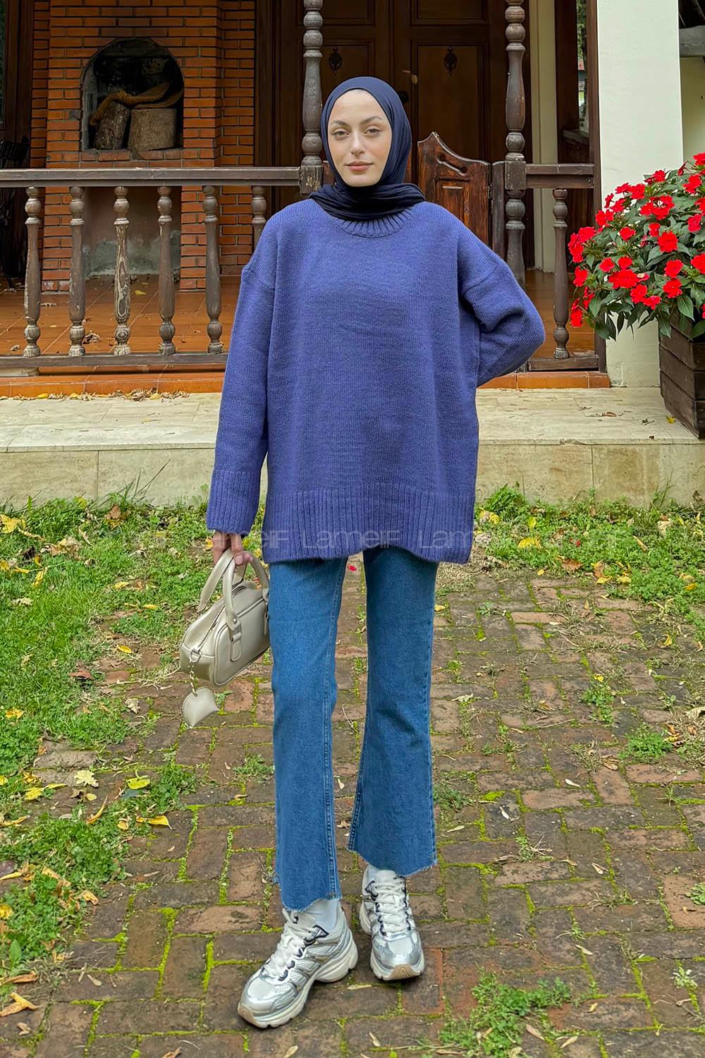 Lamelif Yumoş Kazak Mor