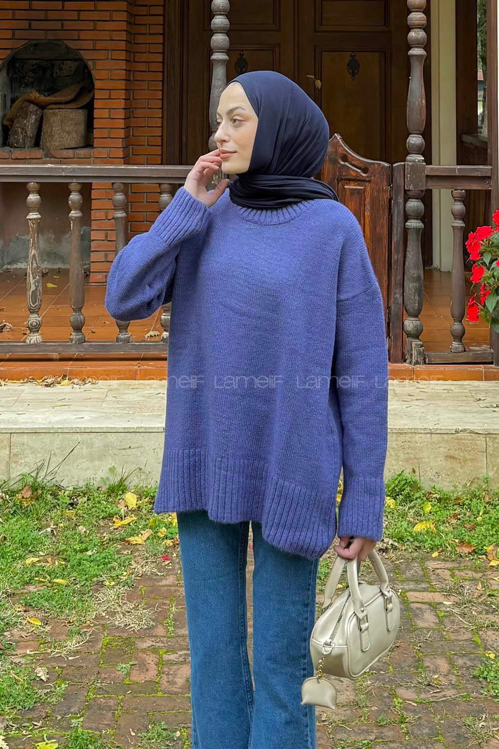 Lamelif Yumoş Kazak Mor