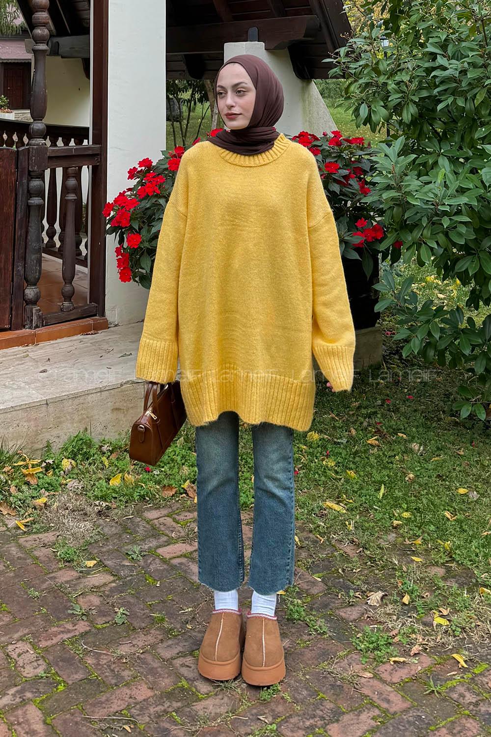 Lamelif Yumoş Kazak Sarı