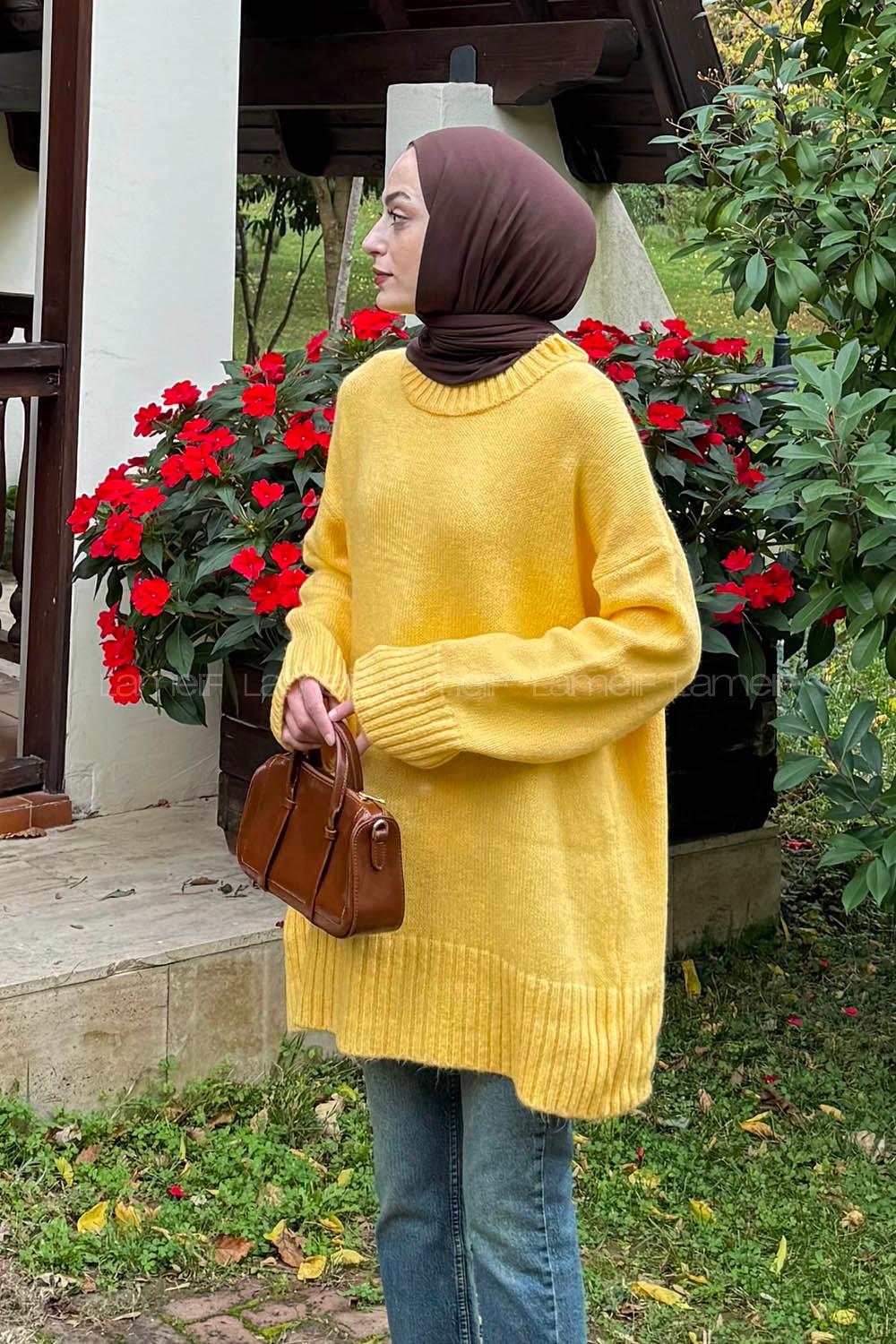 Lamelif Yumoş Kazak Sarı